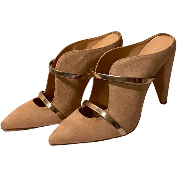 Chinese Laundry SHAYLA MULE beige & gold. Size 9, fits like 8.5 - Picture 7 of 7
